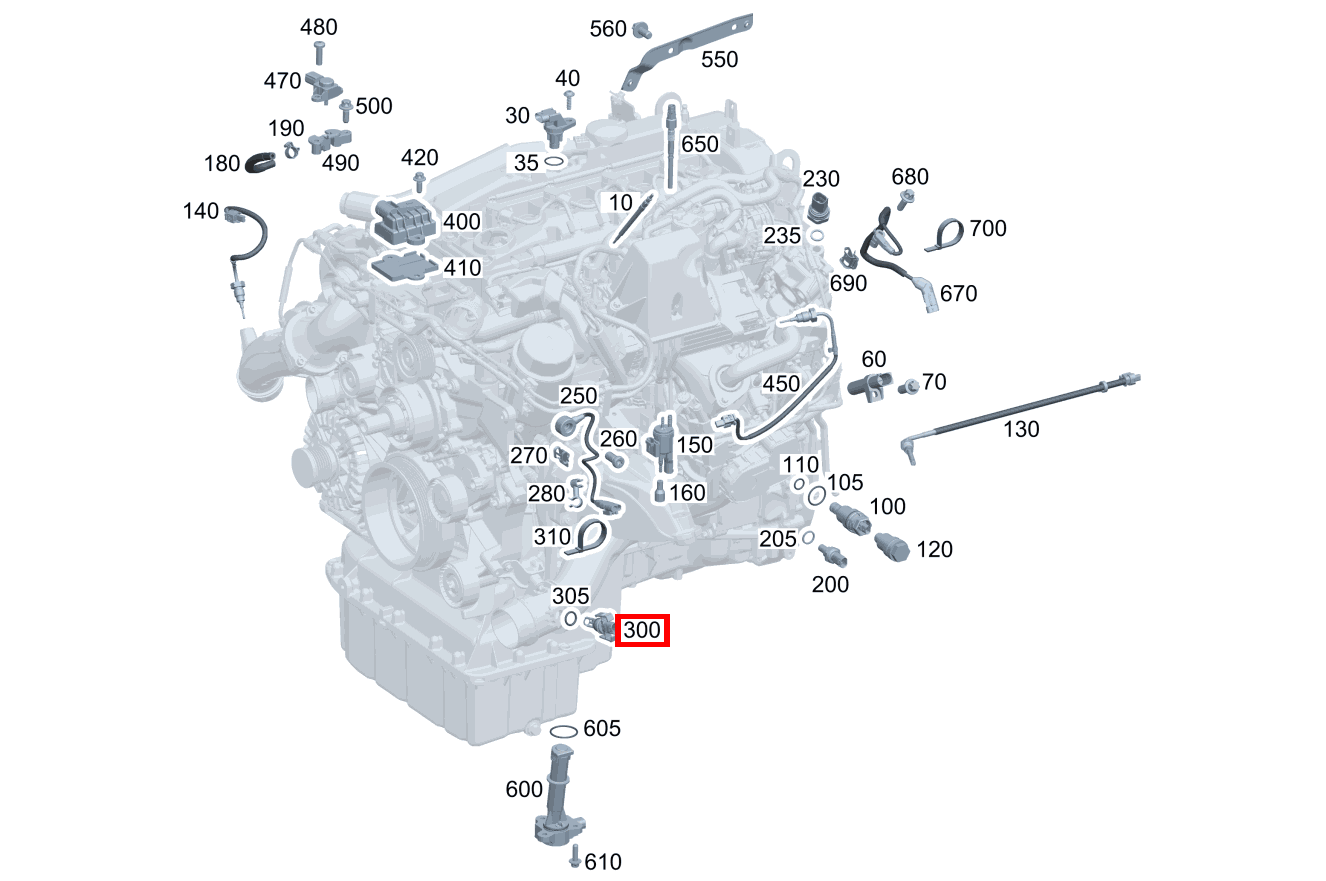 Temperatursensor In Ladeluftleitung geclipst Vito Kastenwagen 116 BlueTEC K 201