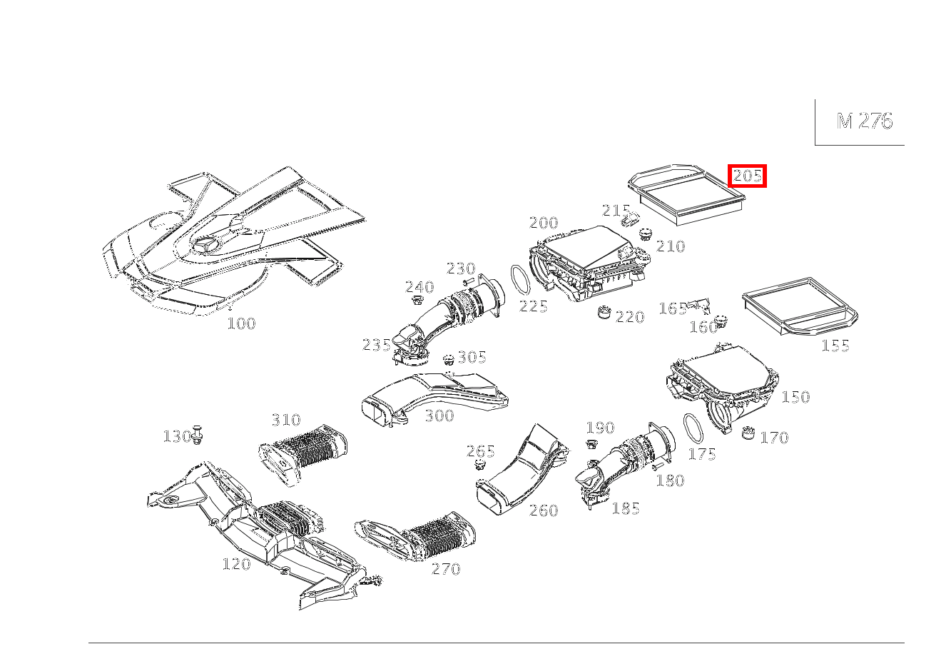 Luftfiltereinsatz Rechts Mercedes-AMG E 43 T 4M 213