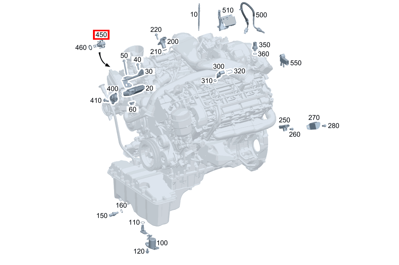 Temperatursensor Ansaugluftdrosselung CLS 350 CDI Coupé RL 219