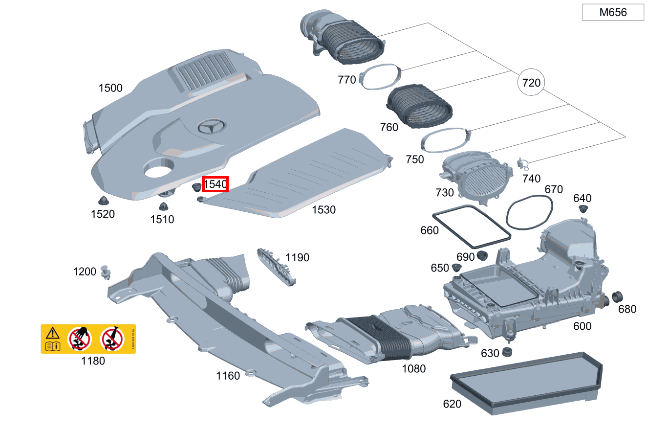Verschlussstopfen Motorabdeckung links; 10mm GLC 400 d 4MATIC Coupé 253