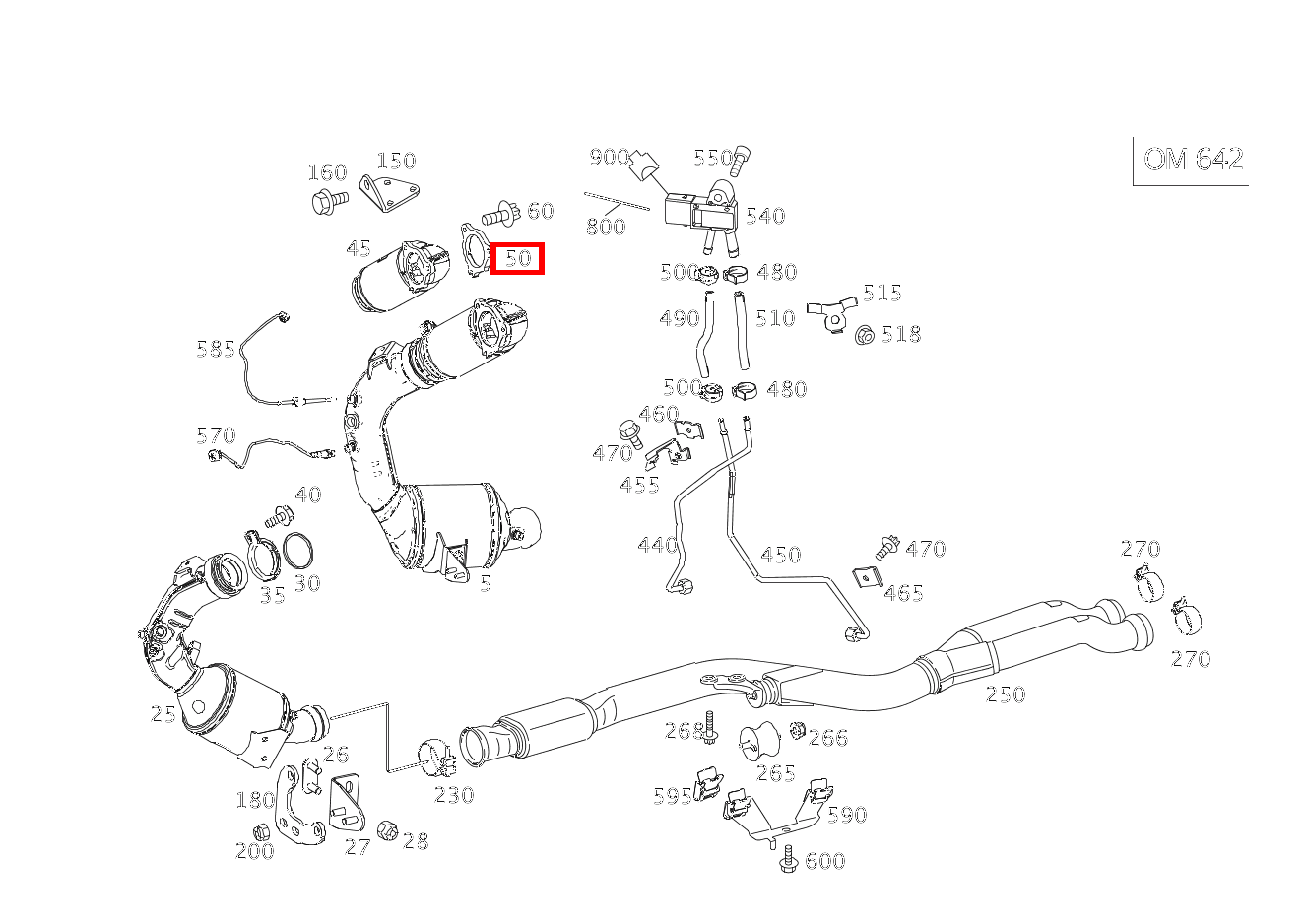 Flanschdichtung Zwischen Auspuffrohr und Turbolader GLK350CDI 4M 204
