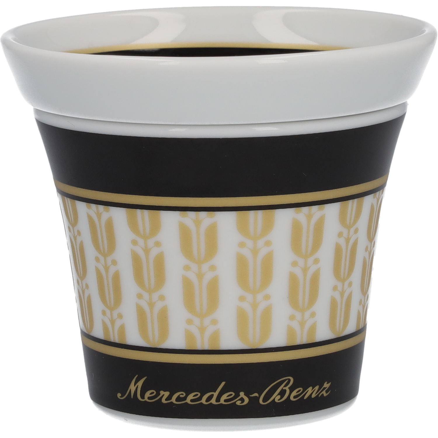 Mercedes-Benz - Espressotassen Set, 90 ml, 4-teilig, schwarz/weiß/goldfarben, Porzellan