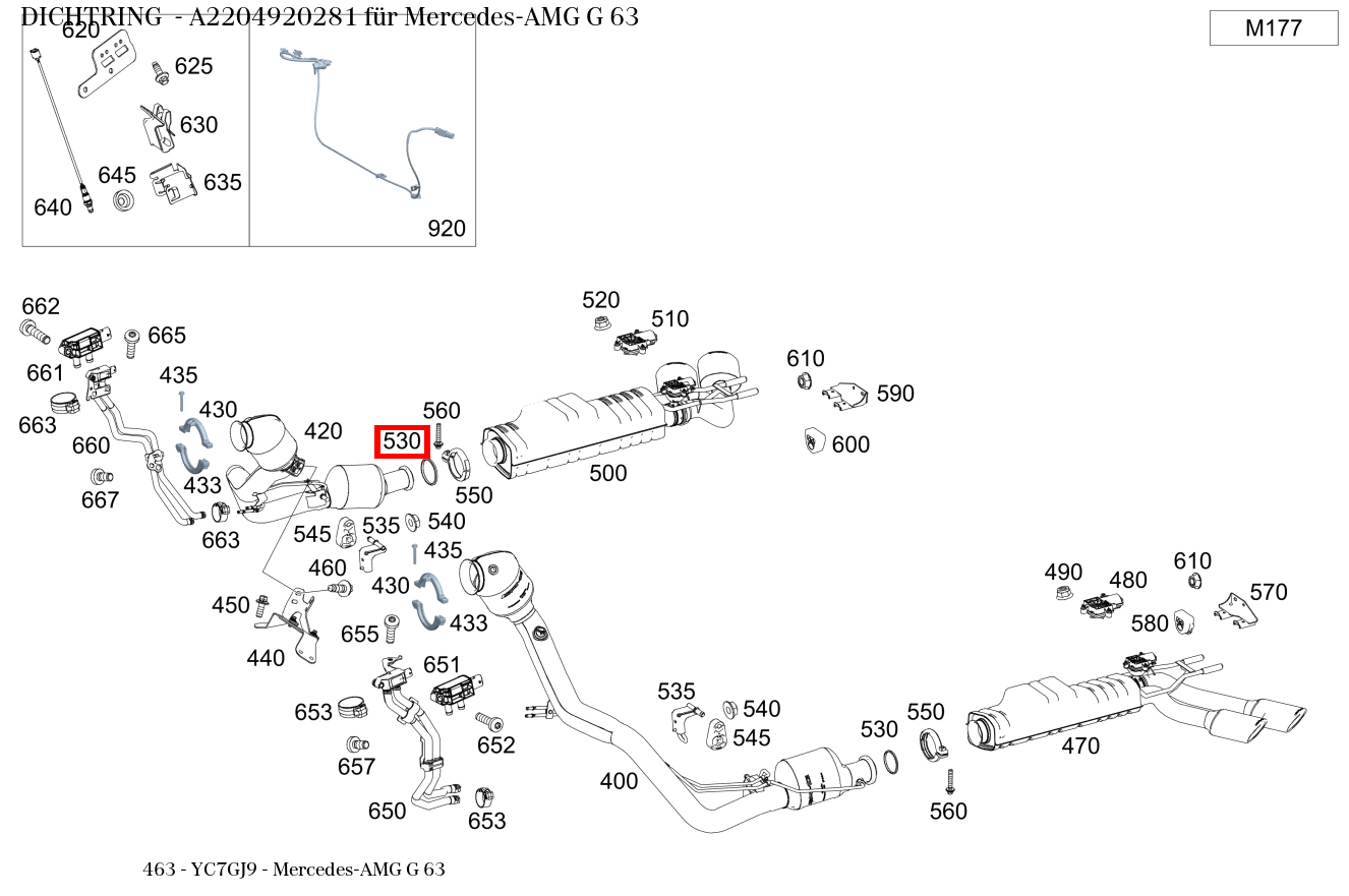 Dichtring Mercedes-AMG G 63 463