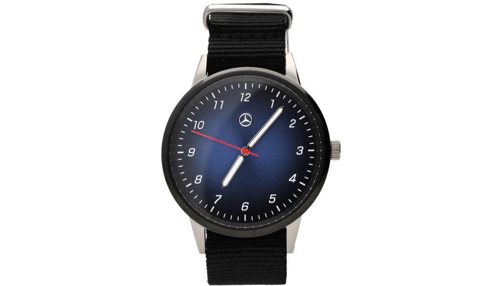 Armbanduhr Herren, schwarz/blau/silberfarben Armbanduhr Herren, schwarz/blau/silberfarben