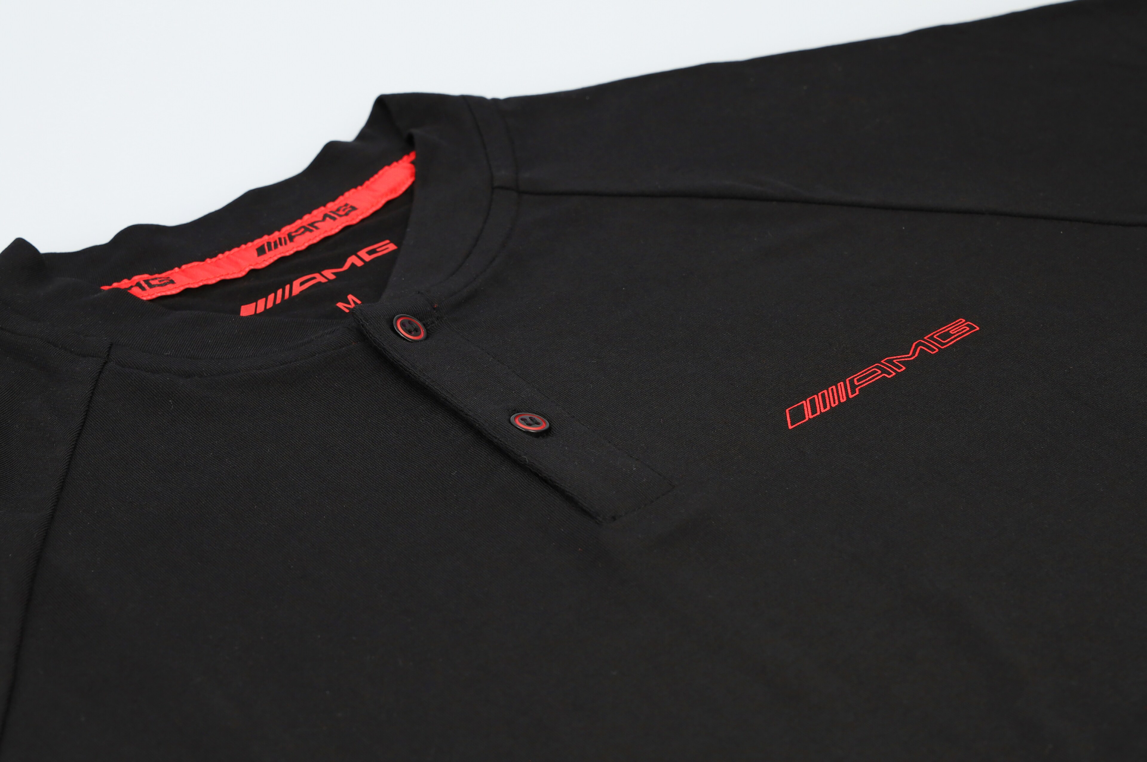 AMG Poloshirt Herren, schwarz/rot