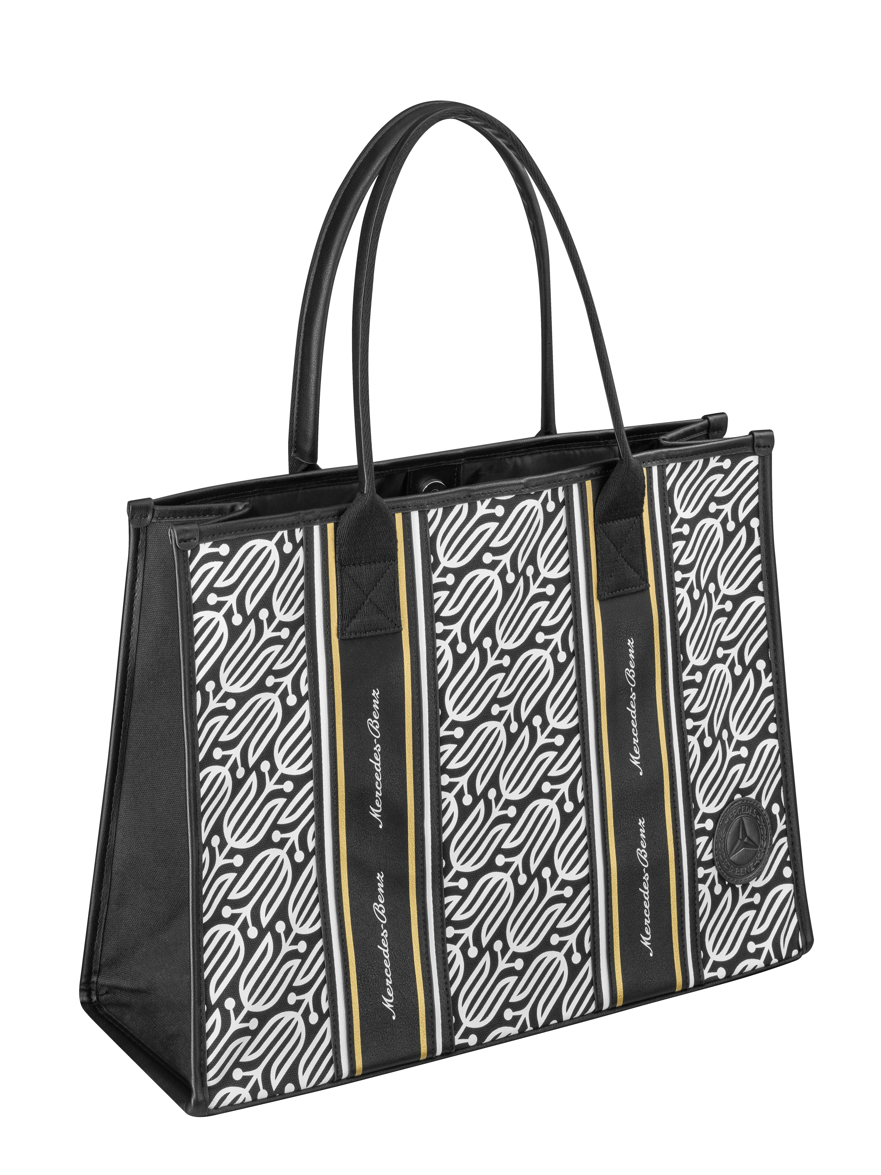 Shopper, schwarz/weiß, Baumwoll-Canvas