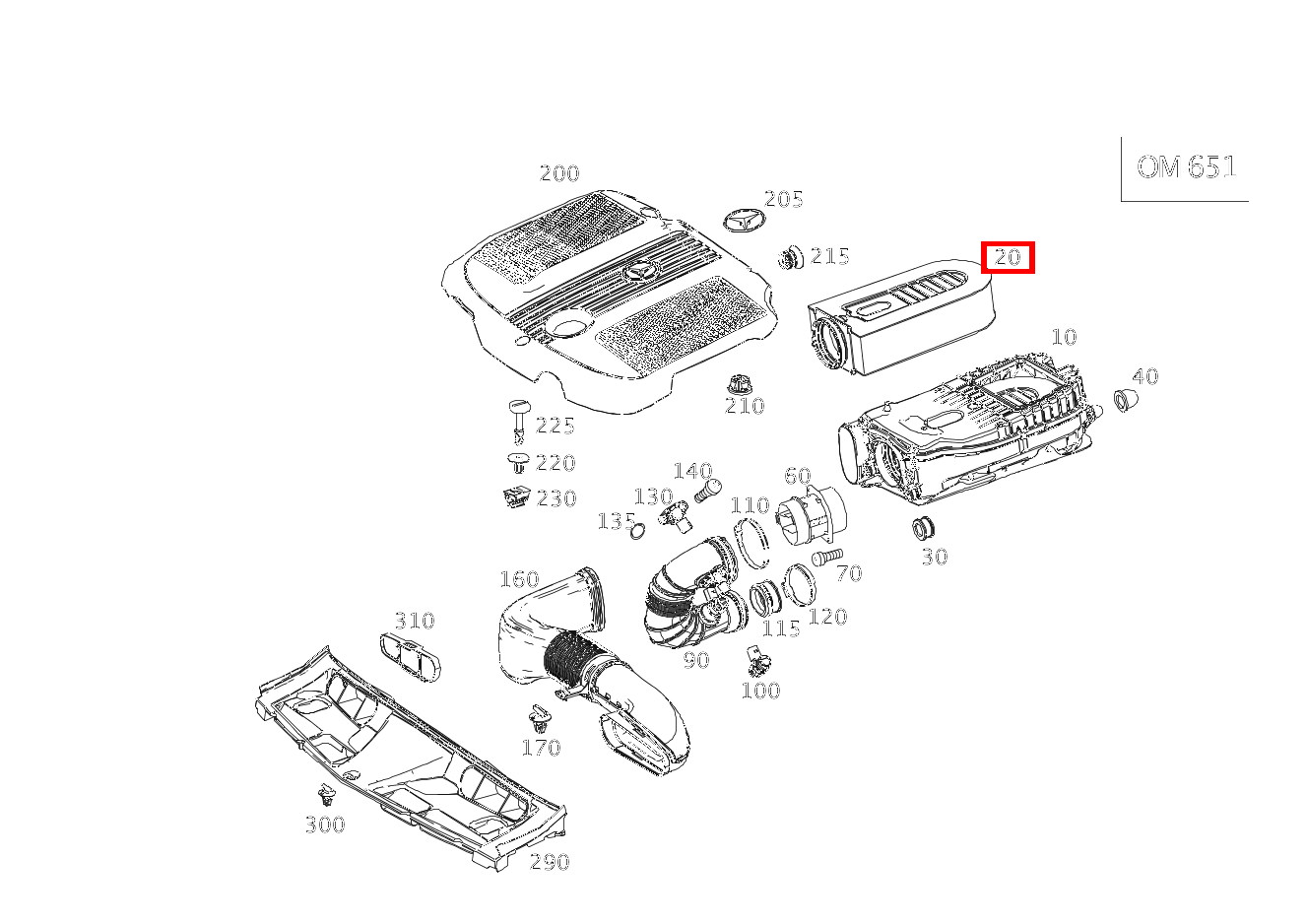 Luftfiltereinsatz C250CDI BE C 204 Luftfiltereinsatz C250CDI BE C 204