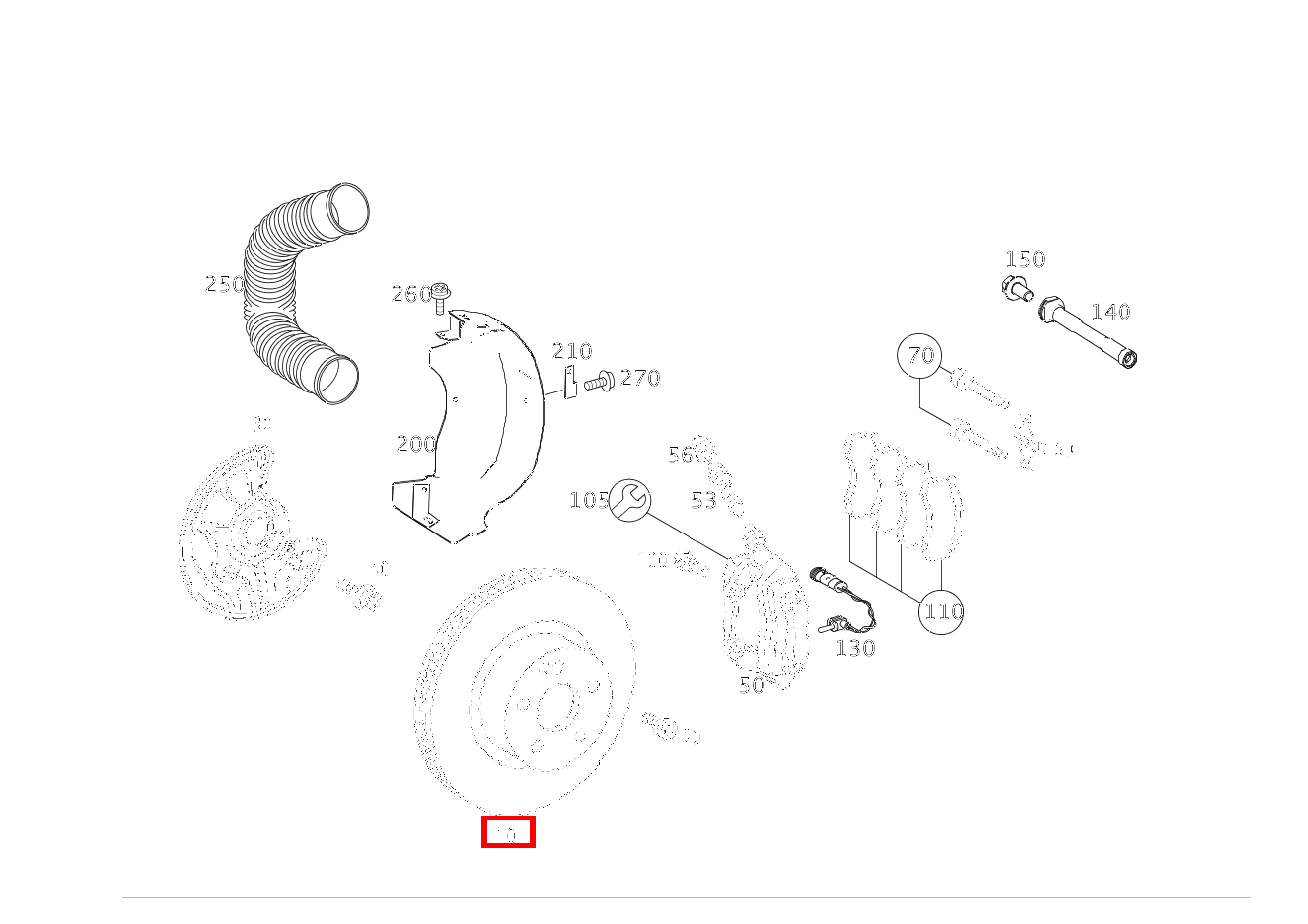 Bremsscheibe Vorne Rechts SL 550 Roadster 230