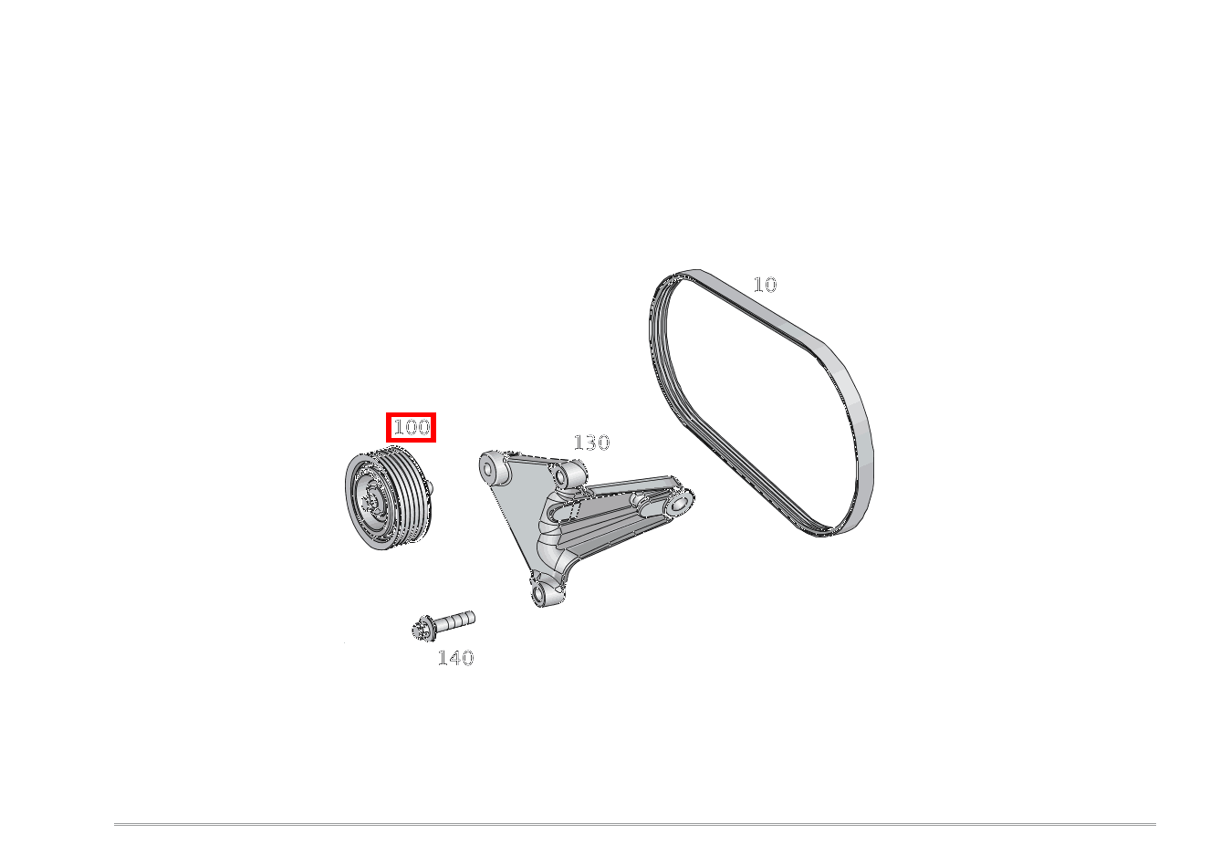 Umlenkrolle GLE 350 4MATIC 166
