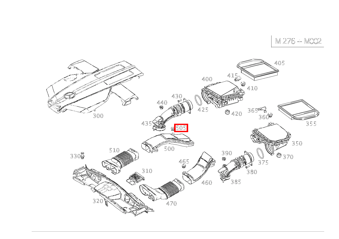 Puffer MOTORABDECKUNG AN ROHLUFTLEITUNG E 400 T 4MATIC 212