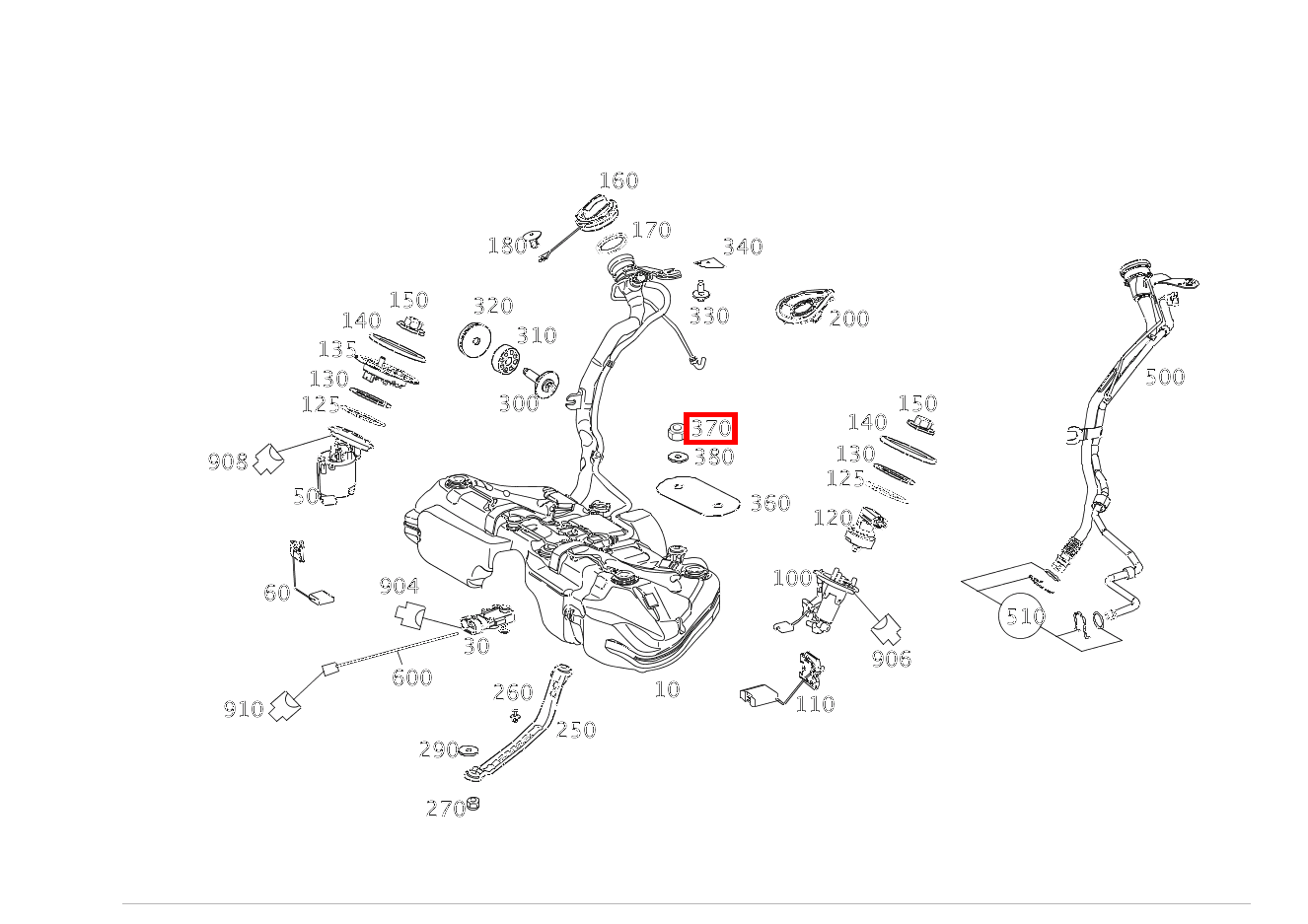 Sechskantmutter TANK AN KAROSSERIE; M8 GLK 350 4MATIC 204 Sechskantmutter TANK AN KAROSSERIE; M8 GLK 350 4MATIC 204