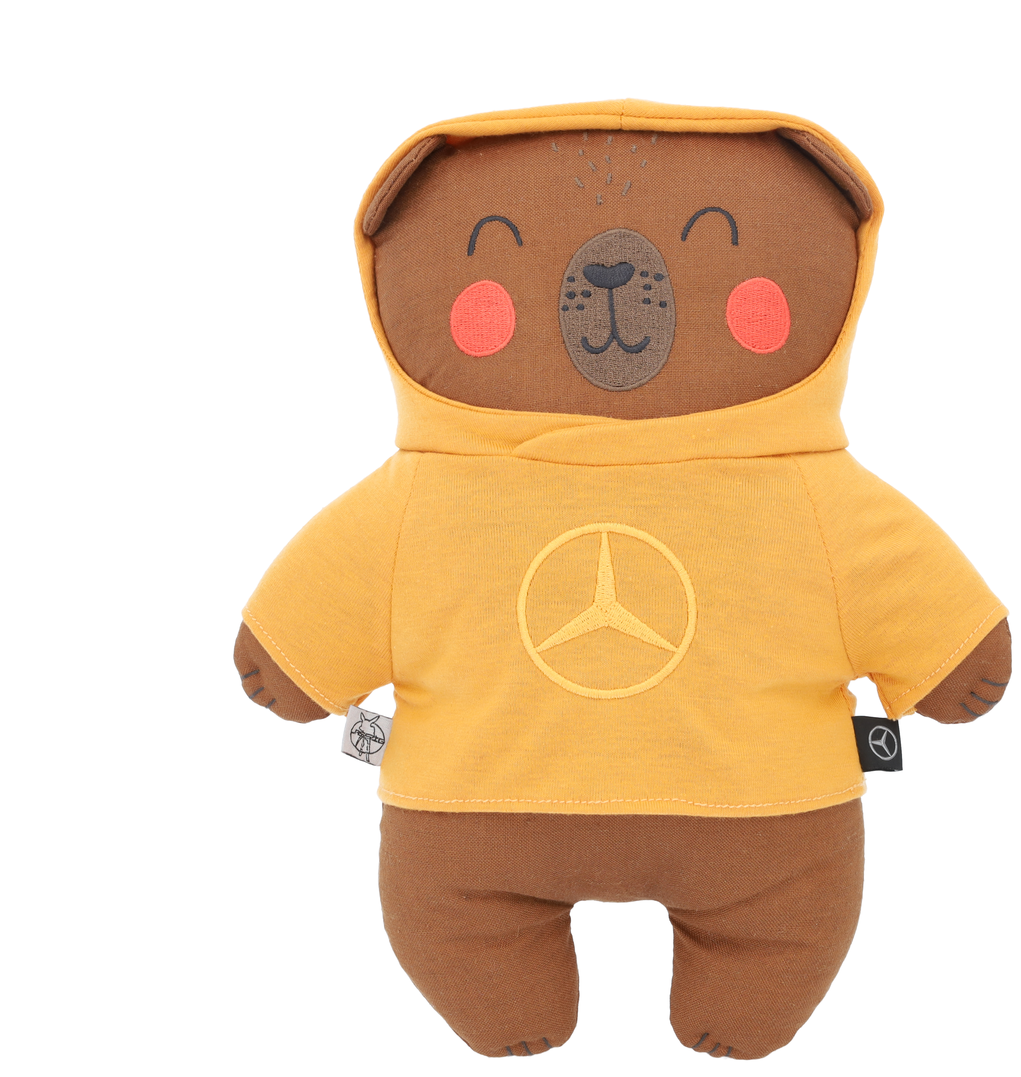 Kuschelbär orange, Baumwolle / Leinen