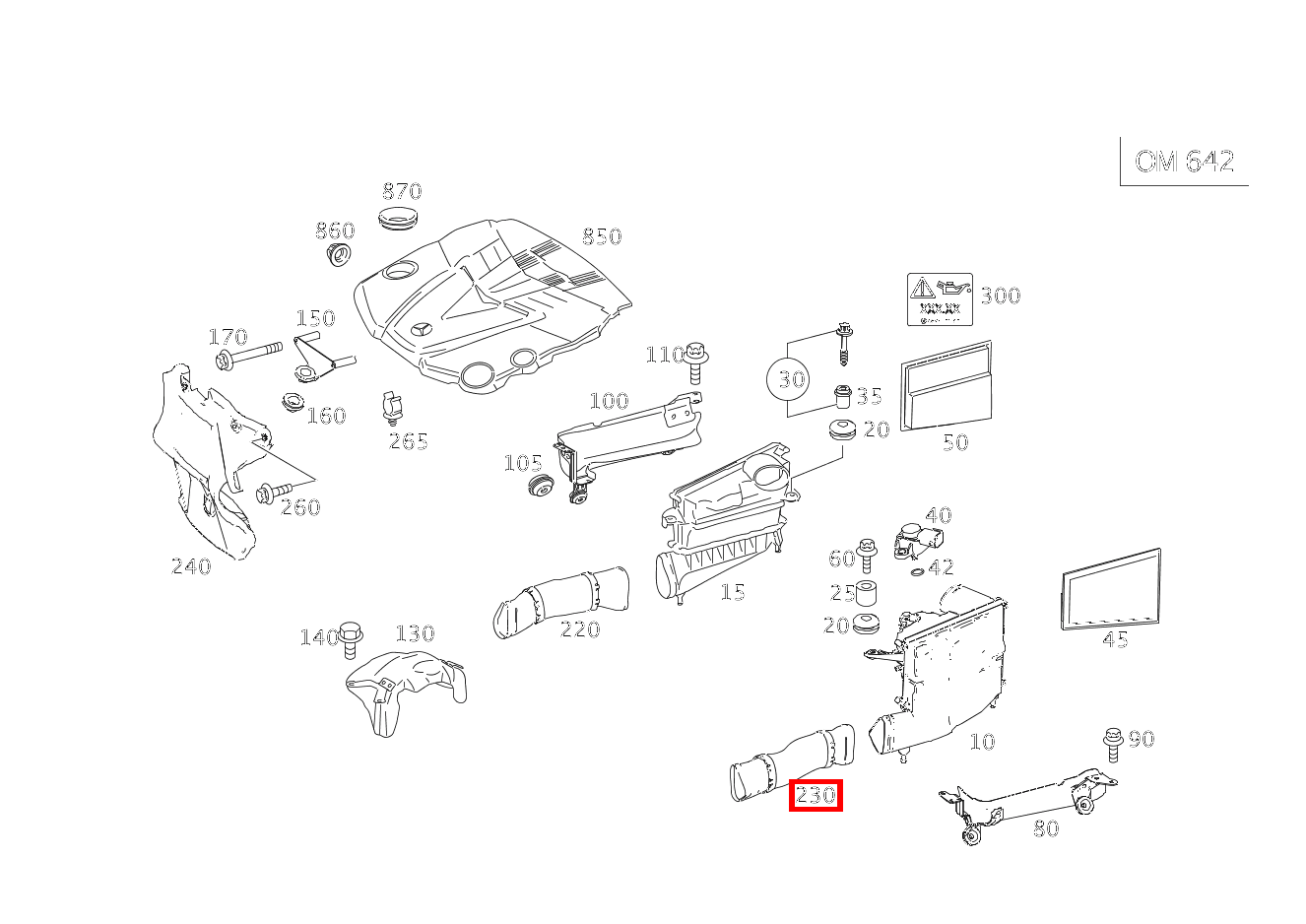 Ansaugleitung LINKS E280CDI SONDERAUFB 211