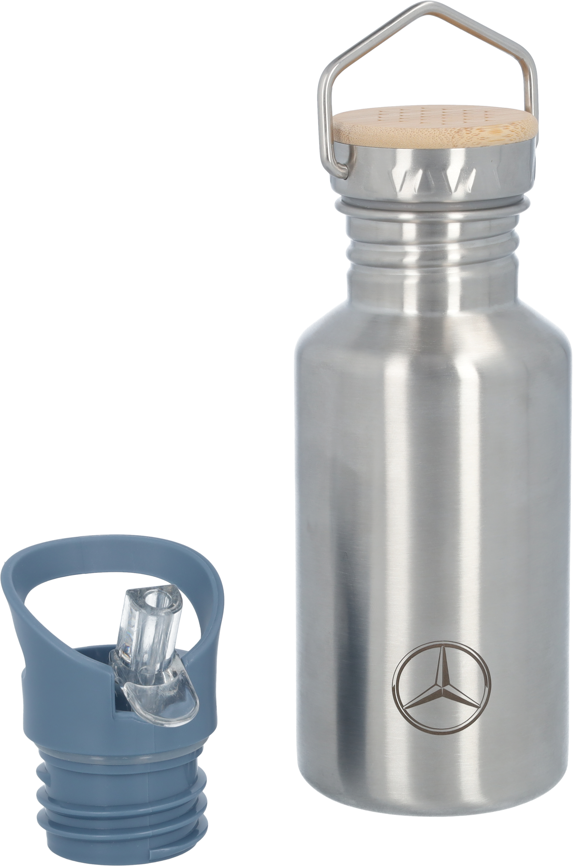 Mercedes-Benz - Trinkflasche Kinder, Mercedes-Benz, silber / blau
