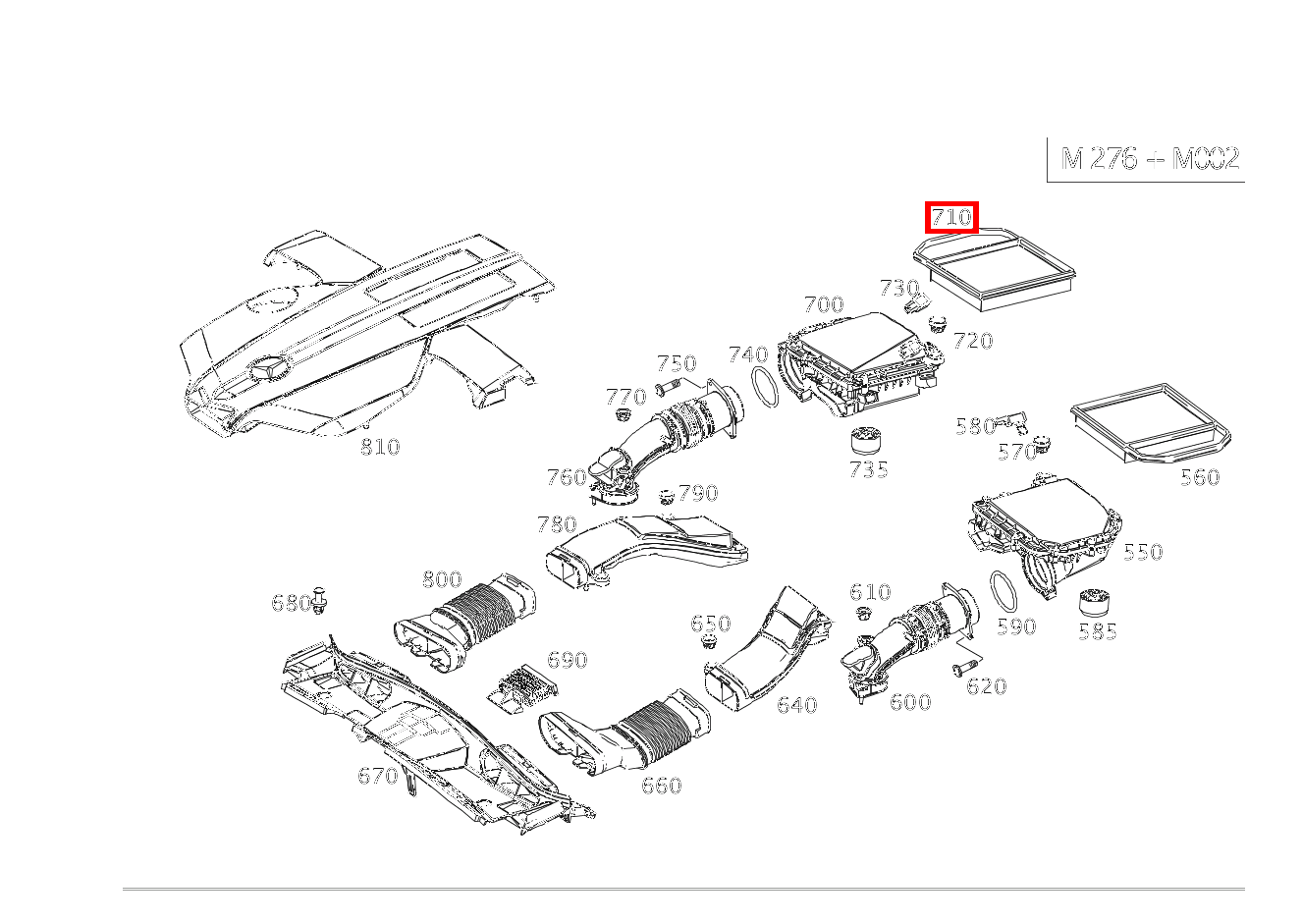 Luftfiltereinsatz DAEMPFERFILTER RECHTS CLS 450 COUPE 218