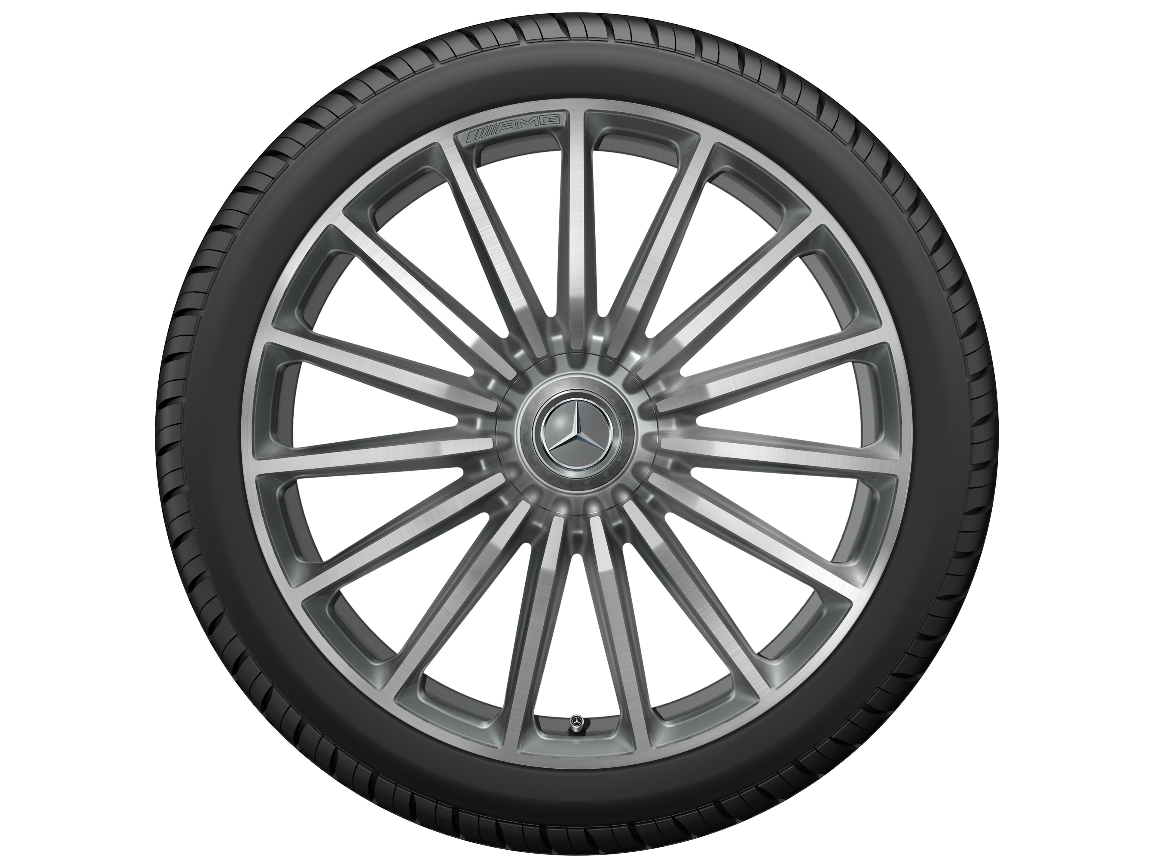 AMG Vielspeichen-Rad, 22 Zoll, 10 J x 22 ET 45, titangrau, glanzgedreht