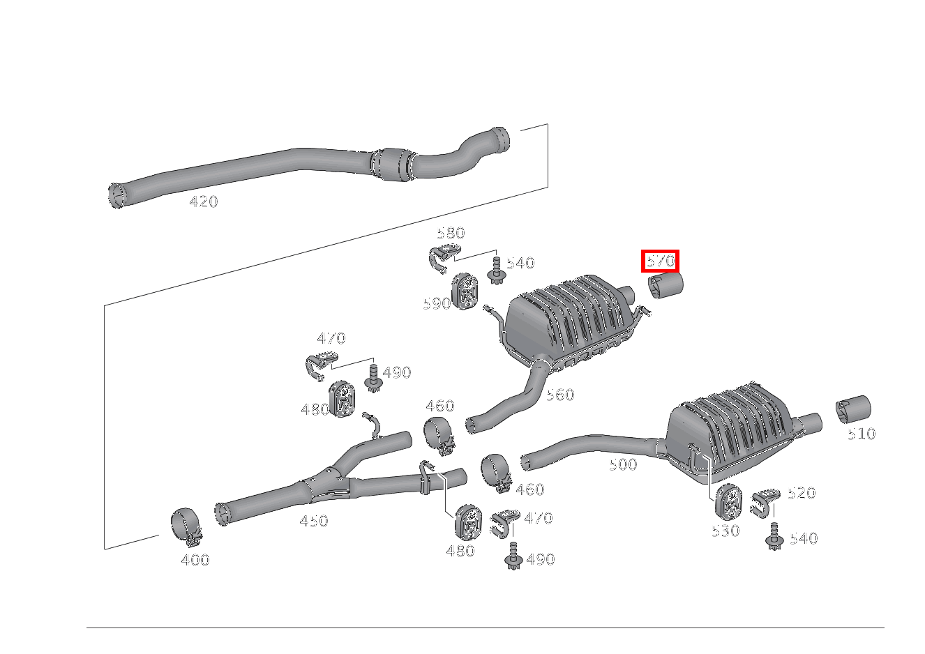 Endrohrblende AUSPUFFROHR HINTEN RECHTS SLK350 BE 172