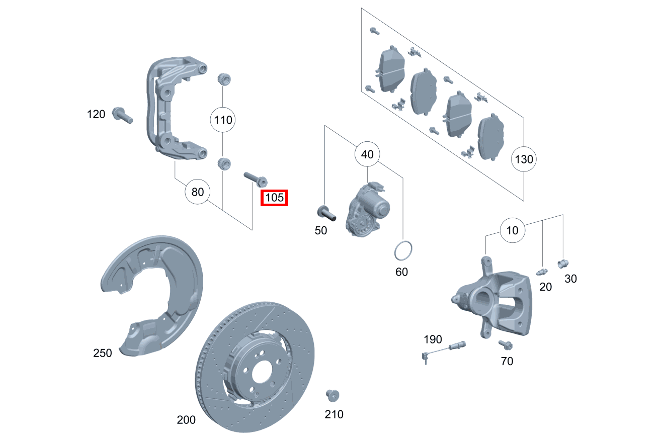 Führungshülse Bremsträger links und rechts A 160 CDI Limousine 168