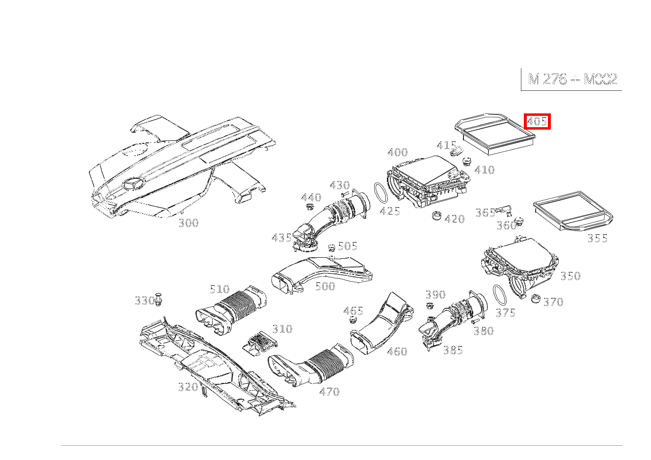 Luftfiltereinsatz RECHTS E 400 T-Modell 212