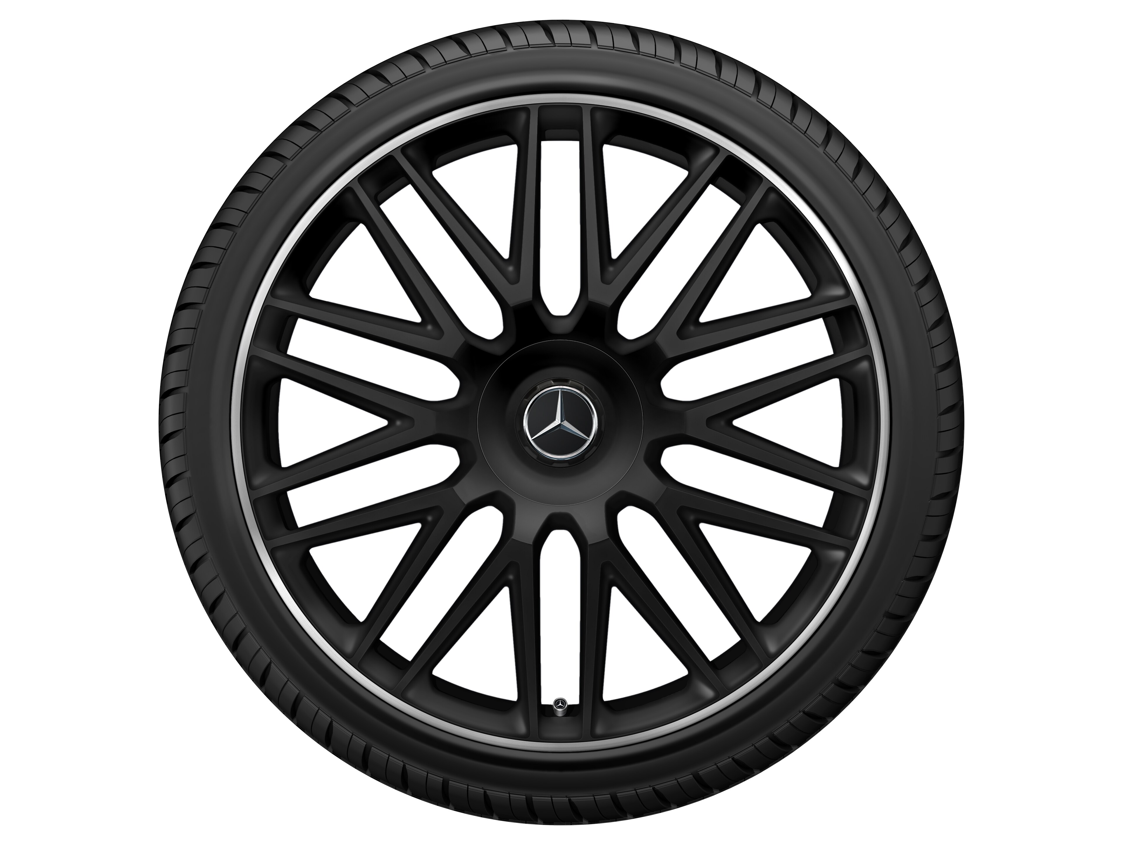 AMG Schmiederad 10-Speichen-Design, 21 Zoll, 9,5 J x 21 ET 33, schwarz matt