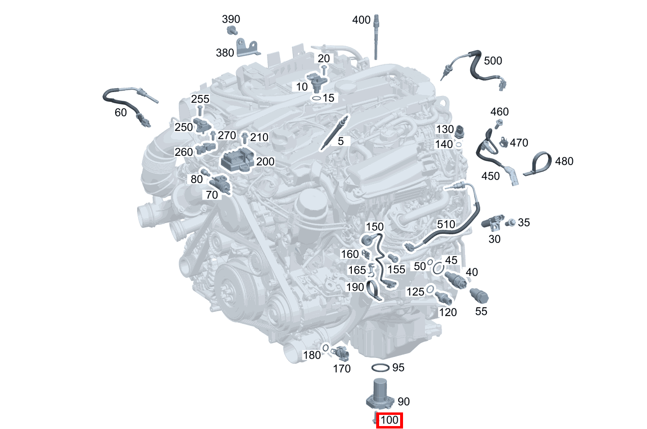 Sechsrundschraube Ölstandschalter an Ölwanne; M6X20 GLK220BT 4M 204