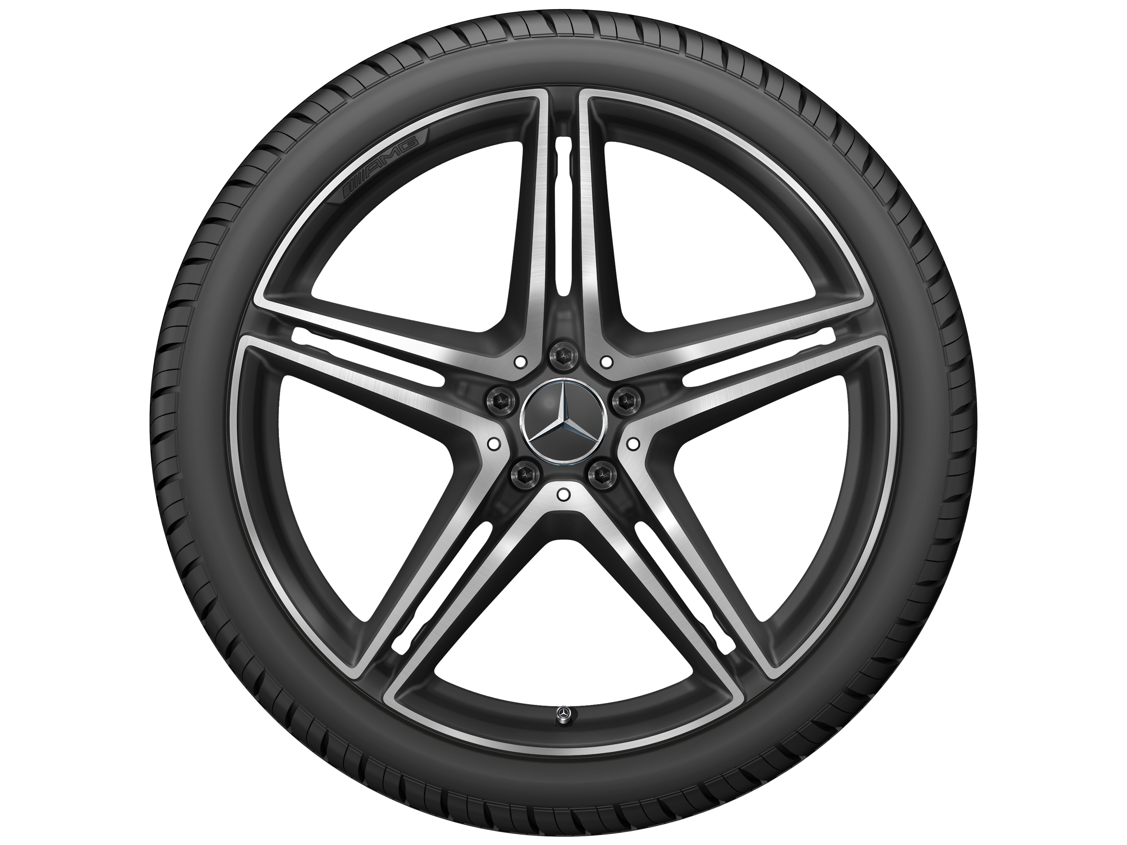 AMG Vielspeichen-Rad, 21 Zoll, 10,5 J x 21 ET 50, schwarz matt