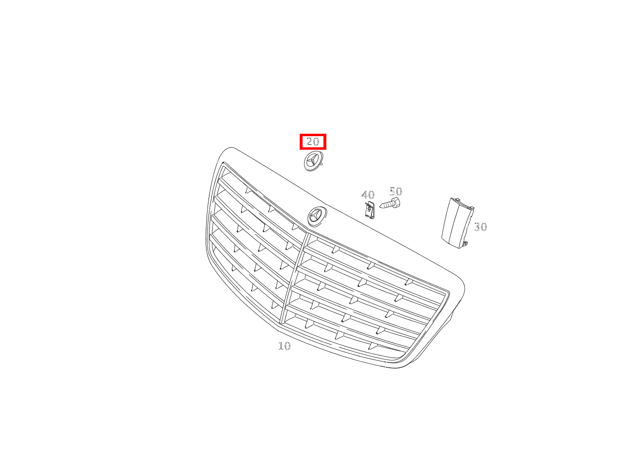 Firmenzeichen KUEHLERGRILL S 550 Limousine lang BCA 221