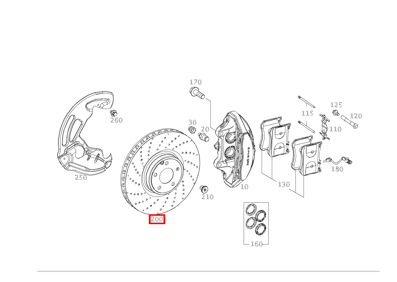 Bremsscheibe belüftet Rechts S 400 d 4MATIC Limousine lang 222