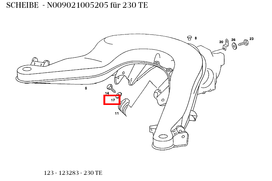 Scheibe 230 TE 123