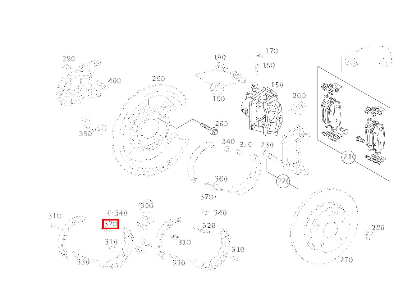Zugfeder BREMSBACKENRUECKHOLUNG A 210 L EVOLUTION 168