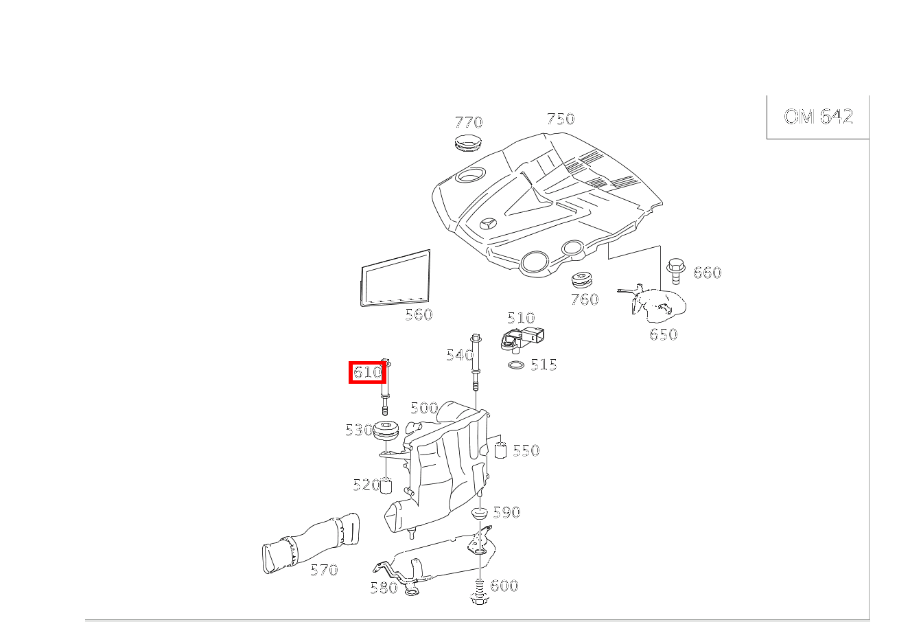 Sechsrundschraube AN ZYLINDERKOPFHAUBE; M6X25 CLS 350 CDI Coupé RL 219