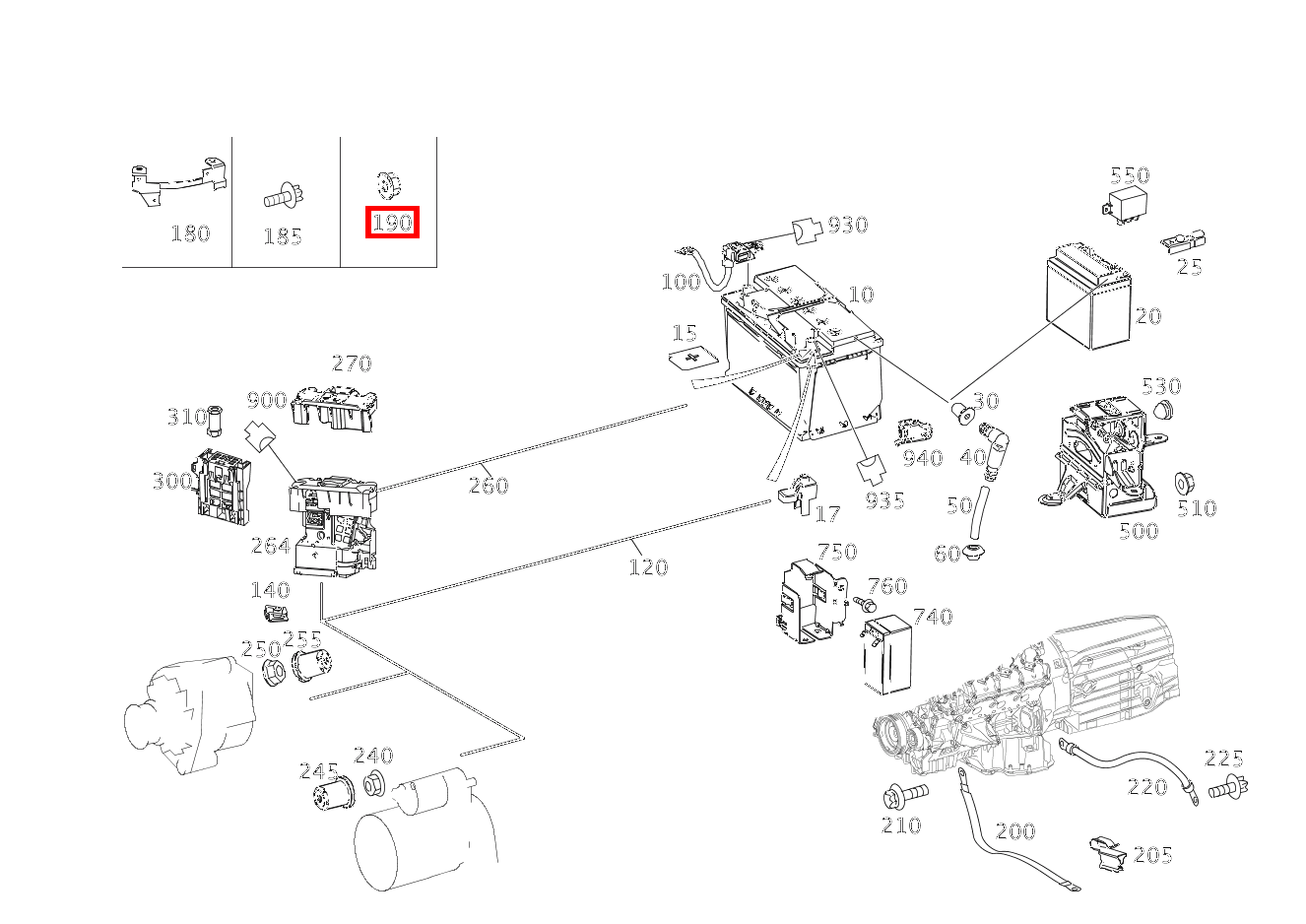 Sechskantmutter Halter an Längsträger vorn rechts GLK 220 CDI 4MATIC 253