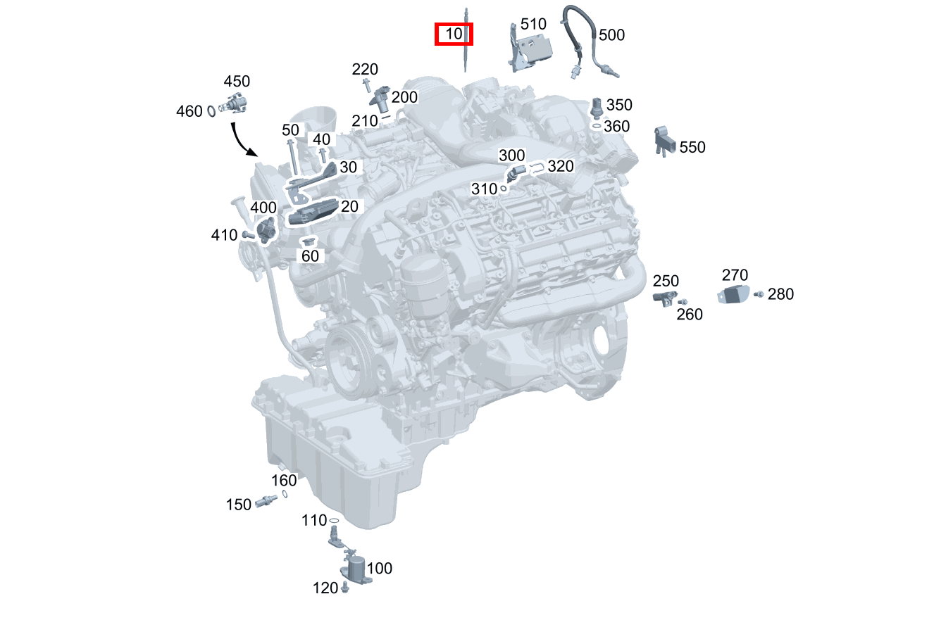Glühkerze Keramikausführung CLK 320 CDI Coupé 209