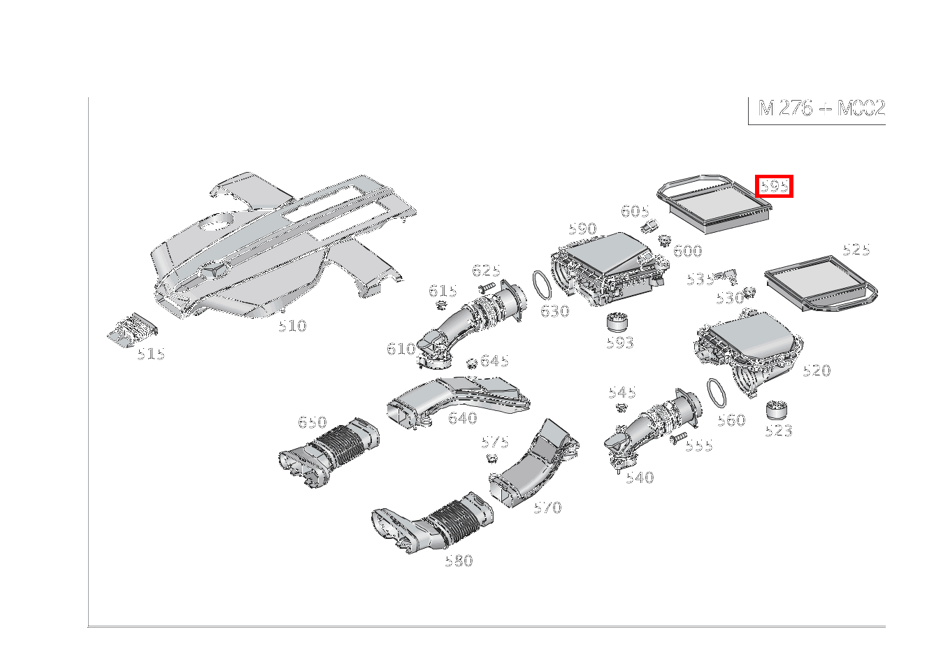 Luftfiltereinsatz RECHTS GLE 500 e 4MATIC Off-Roader 166