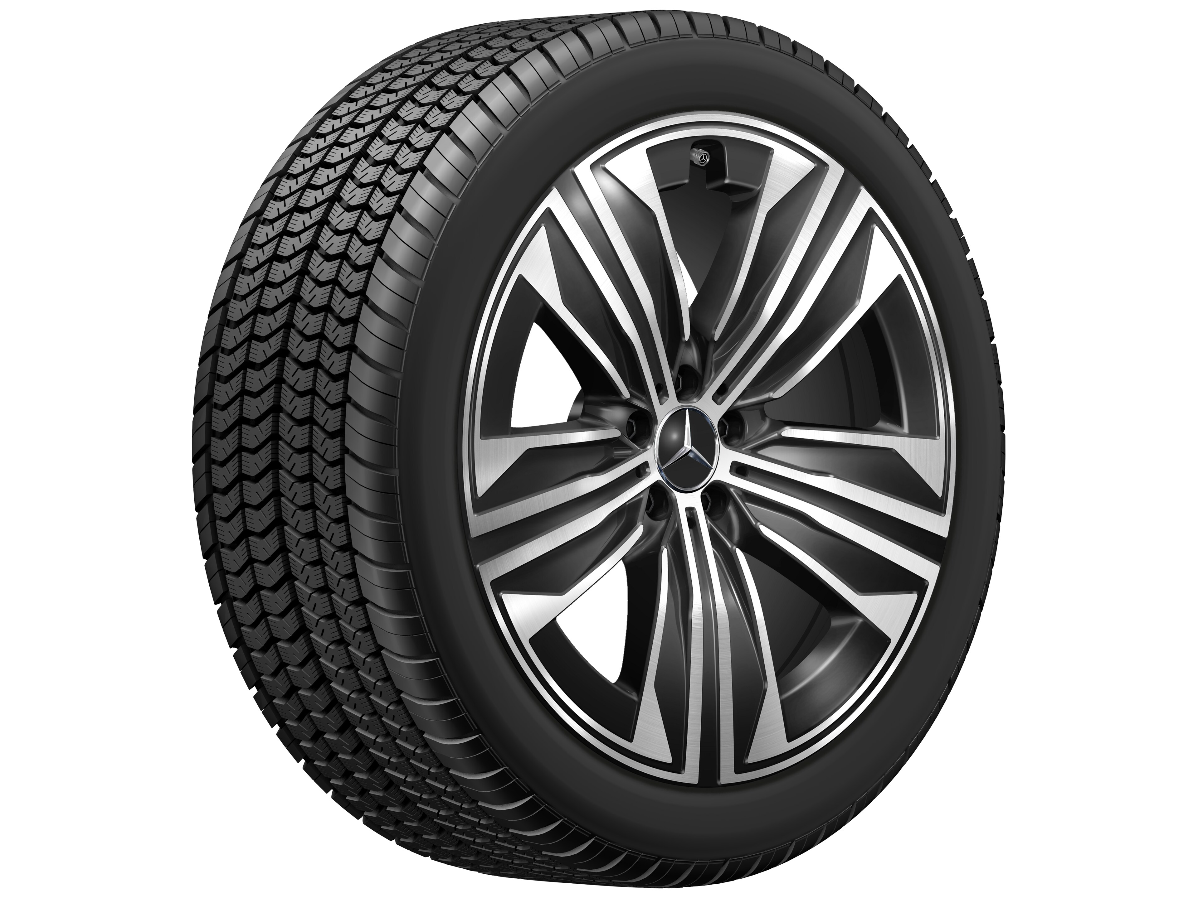 5-Speichen-Rad, Aero, 21 Zoll, 10 J x 21 ET 36, schwarz, glanzgedreht