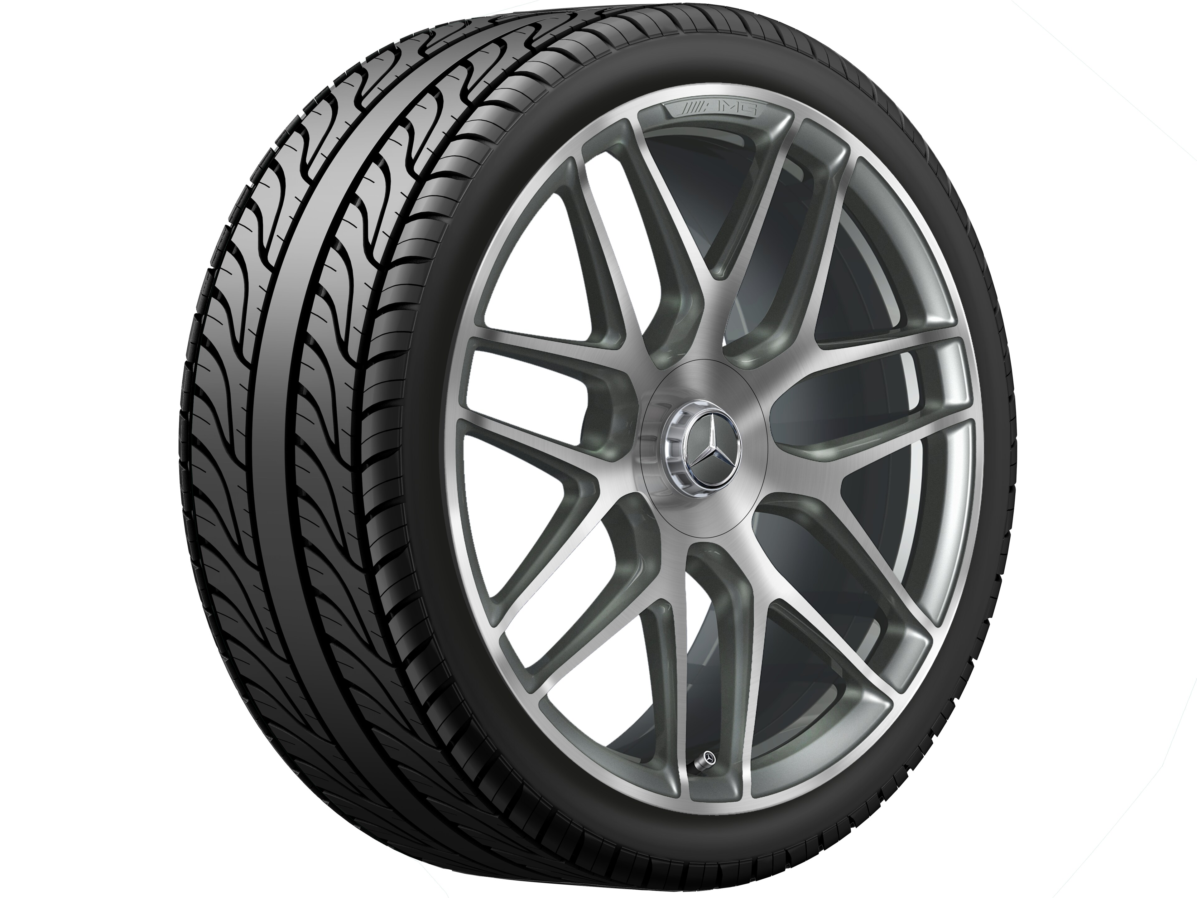 AMG Schmiederad im Kreuzspeichen-Design, 55,9 cm (