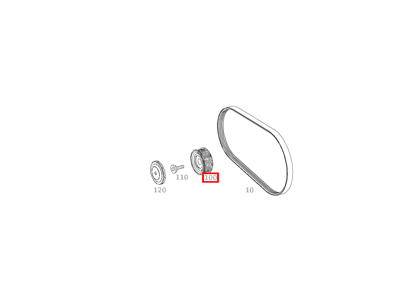 Umlenkrolle E 500/550 CABR. 207