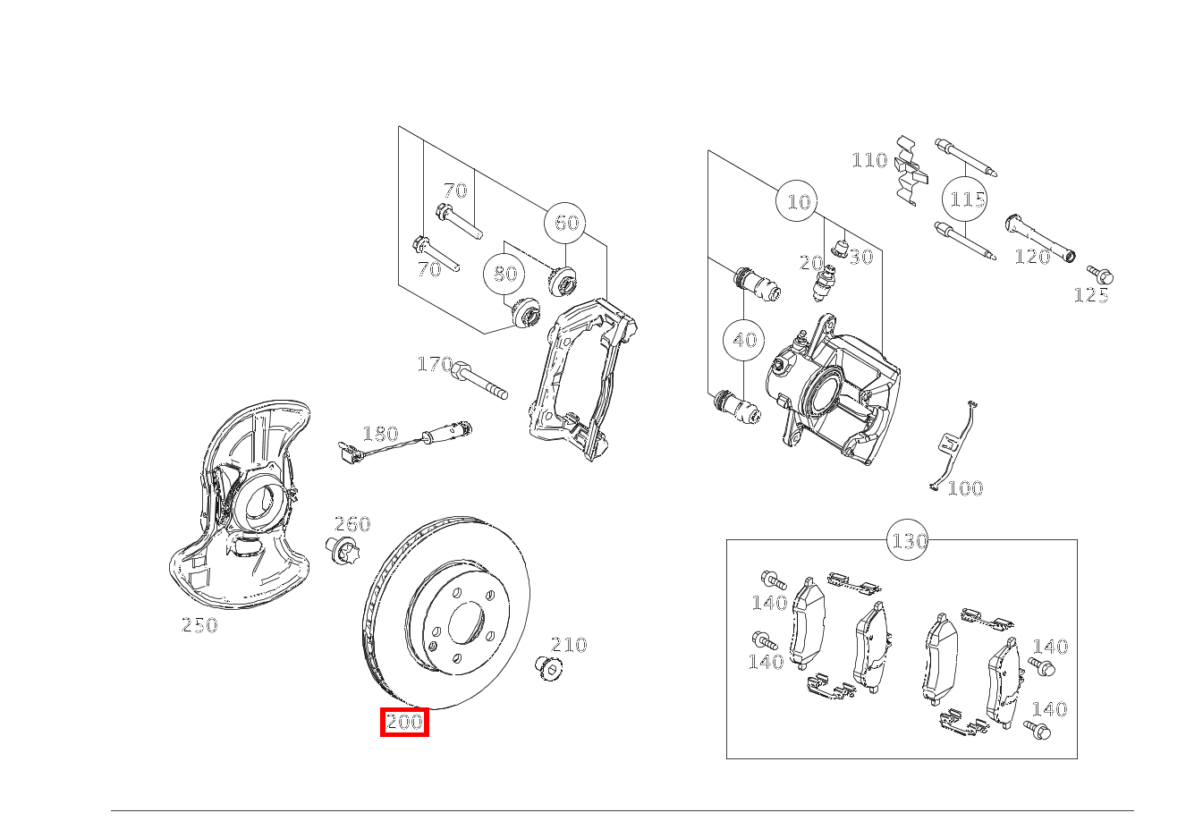 Bremsscheibe belüftet Vorne rechts C 350 T-Modell 204 Bremsscheibe belüftet Vorne rechts C 350 T-Modell 204